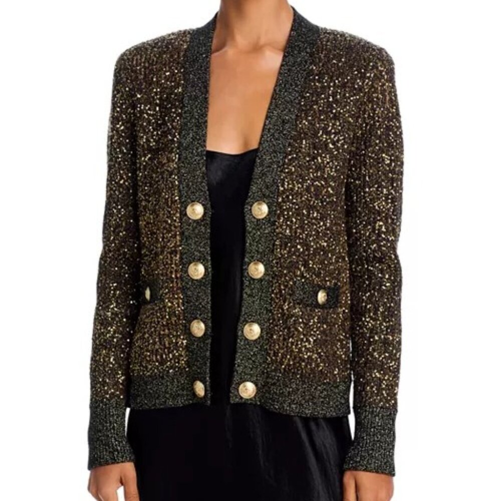 L' agence black/gold cardigan jacket